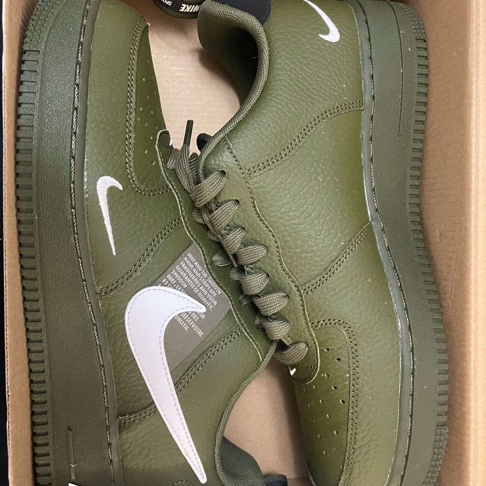 Utility military green Air Force 1s